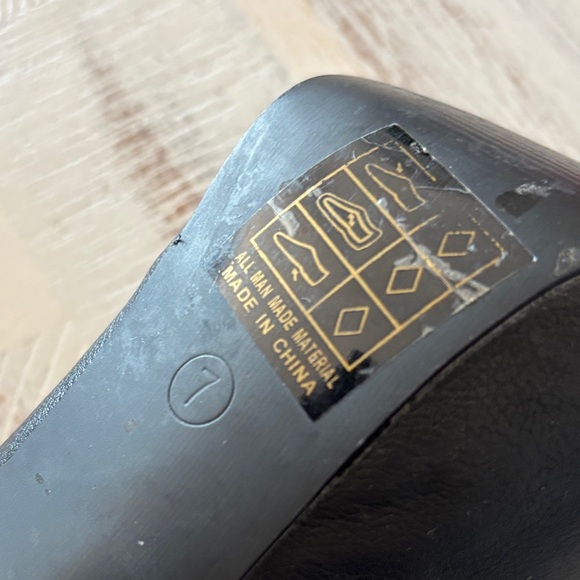 Yoki Black Peep-Toe Heels with Studded Detail - Picture 4 of 6